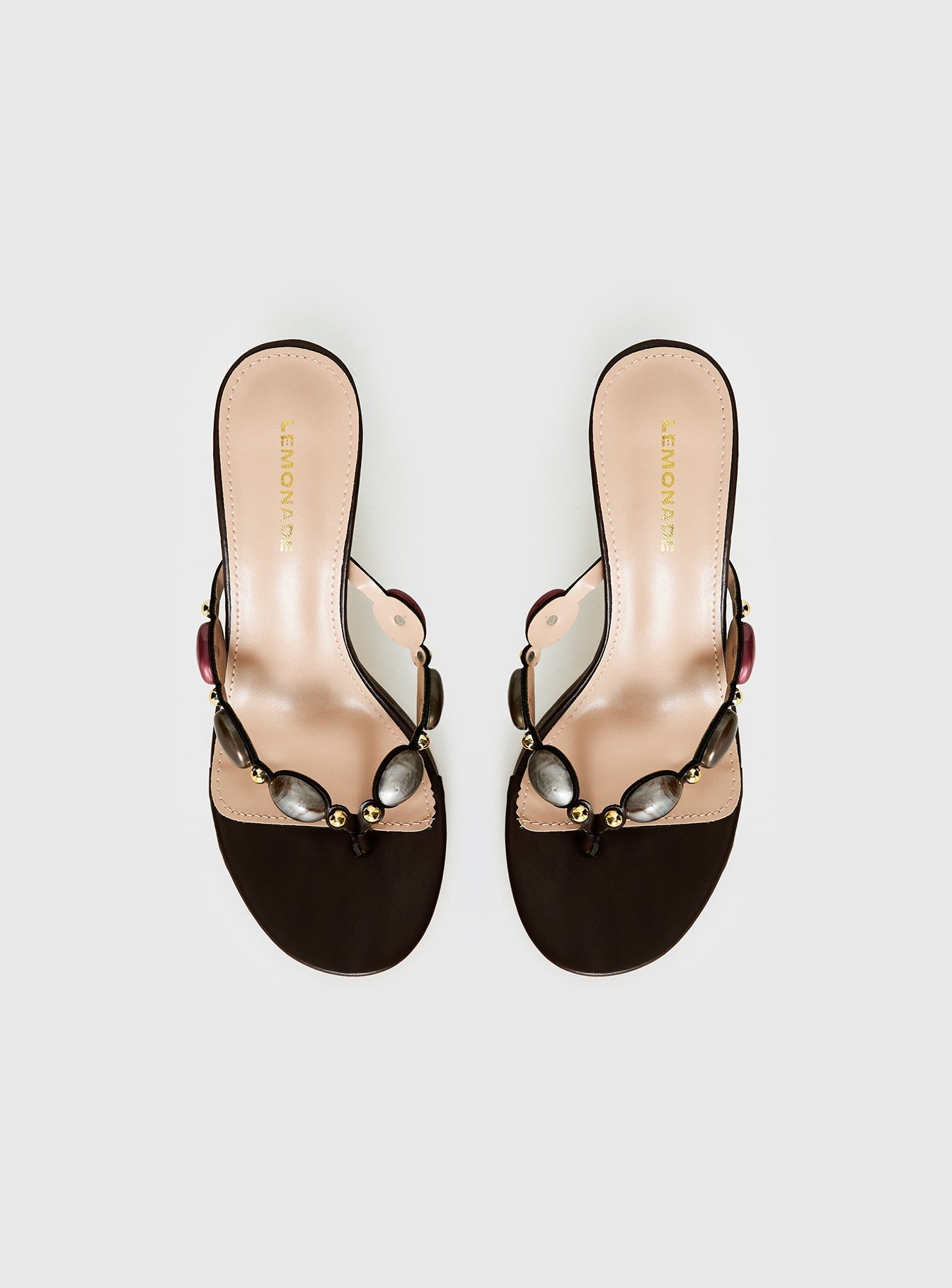 Nina Bead Heels Chocolate