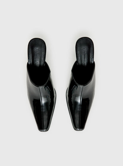 Hania Slip On Closed Toe Heels Black