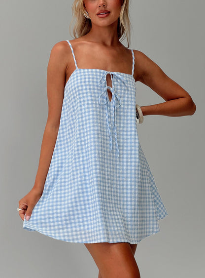 Lily Of The Valley Mini Dress Blue
