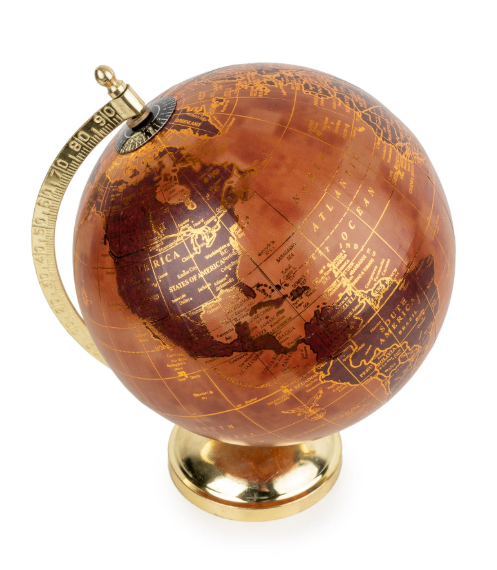 8" Globe - Terracotta and Golds-Renaissance Design Studio