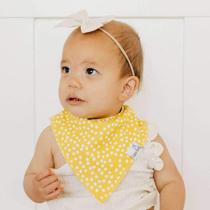 4 Pack Baby Bandana Bibs - Lemon