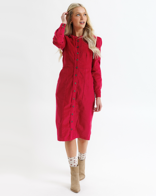 Chesterfield Cord Dress - Final Sale