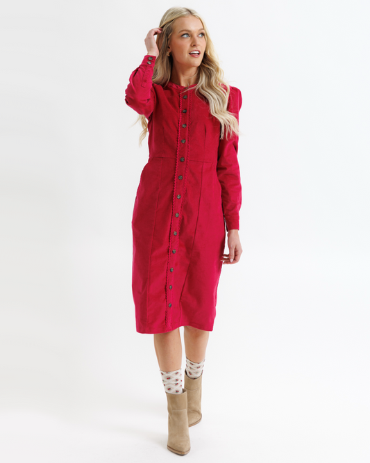 Chesterfield Cord Dress - Final Sale