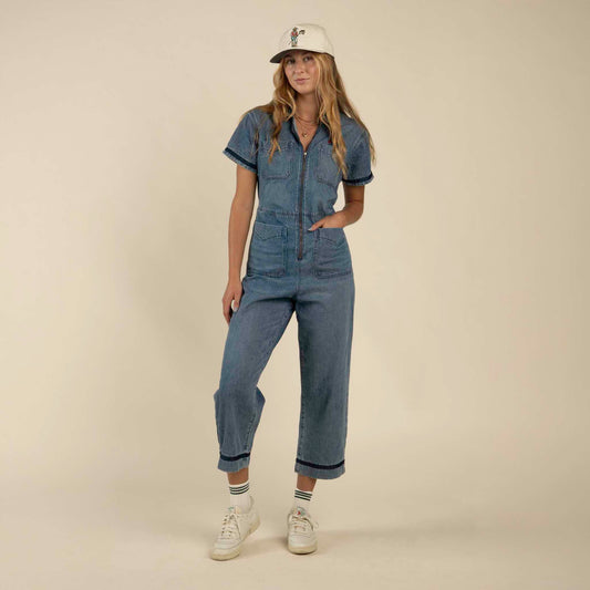 The Dolly Jumpsuit - Medium Indigo