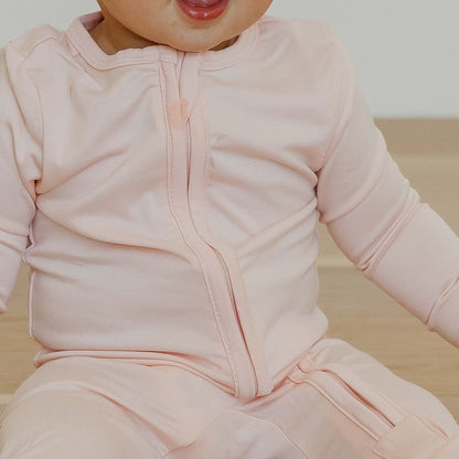 Zip-Up Footie Pajama - Blush