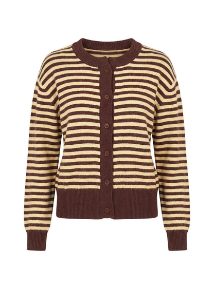 Melancholia Cardigan Brown / Lemon Stripe