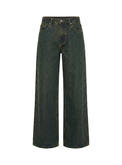 Naylor Mid Rise Wide Leg Jeans Grunge Wash