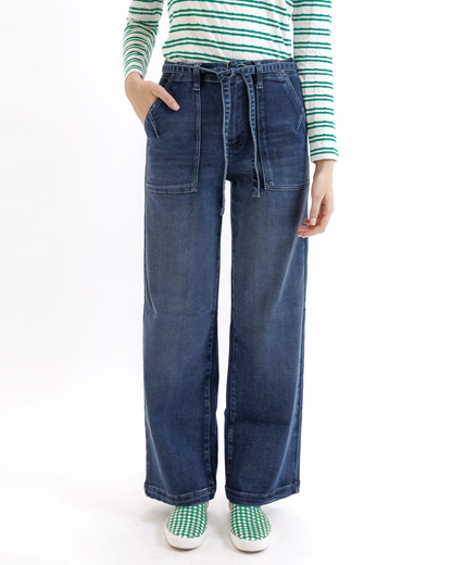 High Rise Wide Straight Jean