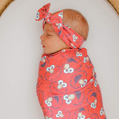 Knit Swaddle Blanket - Elmo
