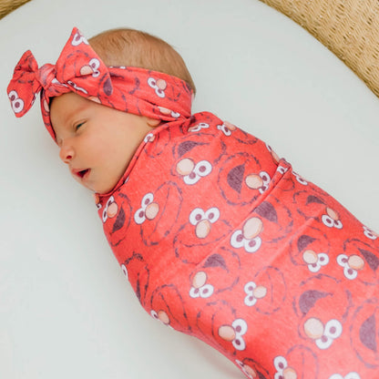Knit Swaddle Blanket - Elmo
