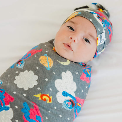 Knit Swaddle Blanket - Super Grover