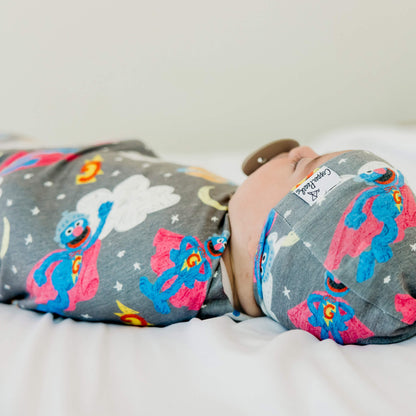 Knit Swaddle Blanket - Super Grover