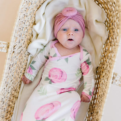 Newborn Knotted Gown - Grace