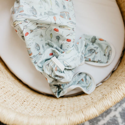 Newborn Knotted Gown - Trout