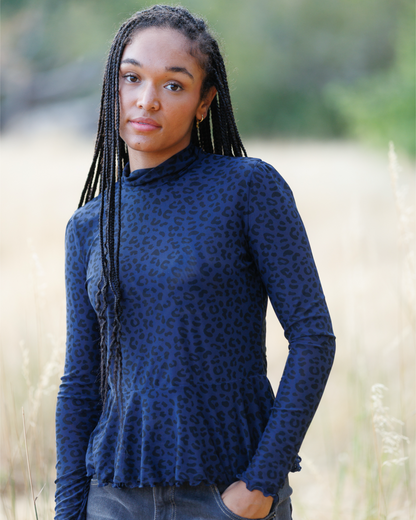 Peplum Turtleneck Top - Final Sale