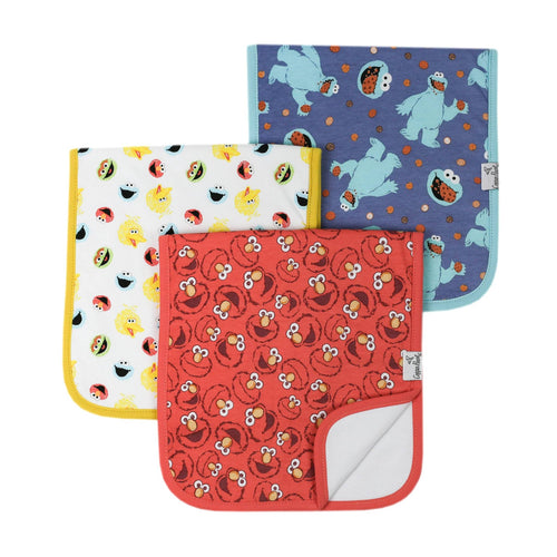 3 Pack Premium Burp Cloths - Elmo