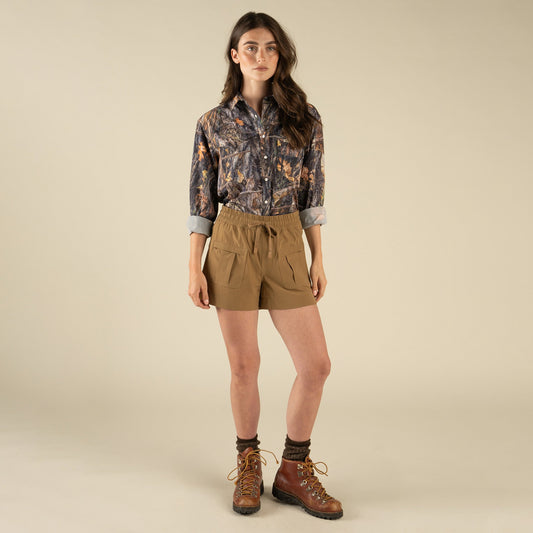 The Solaya Performance Short - Saddlebrush Brown