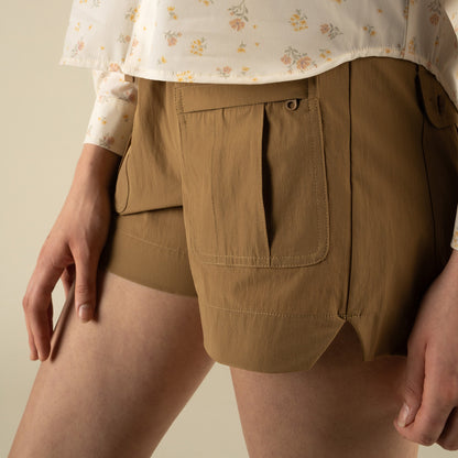 The Solaya Performance Short - Saddlebrush Brown