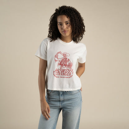 Howdy Stranger Boxy Tee - Vintage White