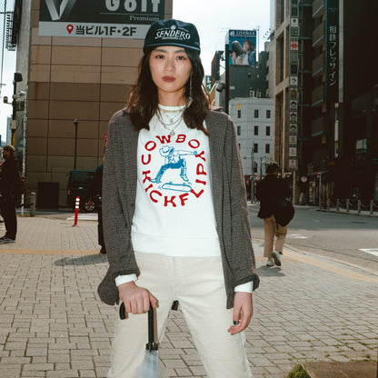 Cowboy Kickflip Women's Sweatshirt - Vintage White