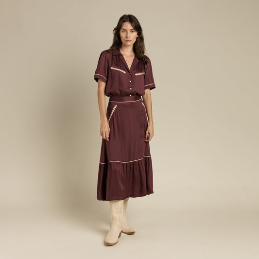 Cheyenne Western Skirt - Zinfandel