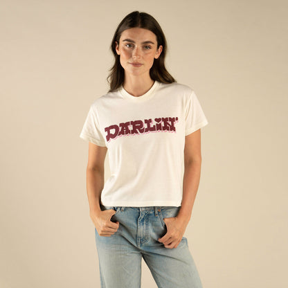 Darlin Boxy Tee - Vintage White