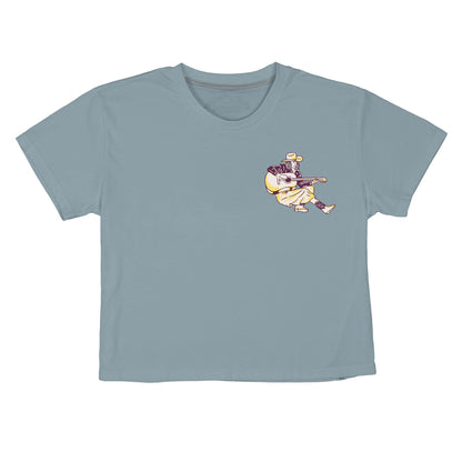 Play A Song Boxy Tee - Sterling Blue