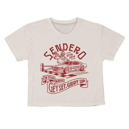 Giddy Up Boxy Tee - Vintage White