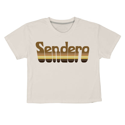 Retro Logo Boxy Tee - Vintage White/Gold Print