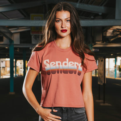 Retro Logo Boxy Tee - Dusty Mauve