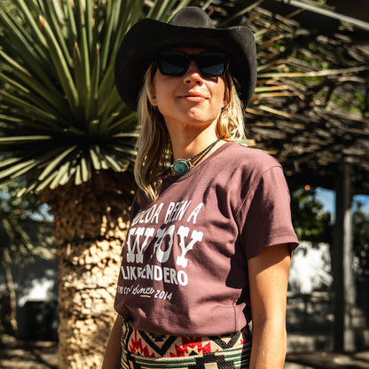 Shoulda Been A Cowboy Boxy Tee - Sterling Blue