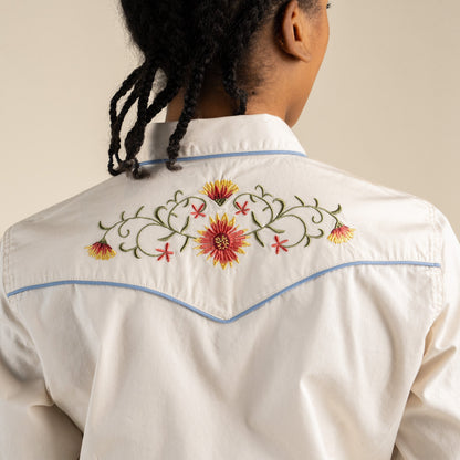 The Betsy Western Shirt - Cream