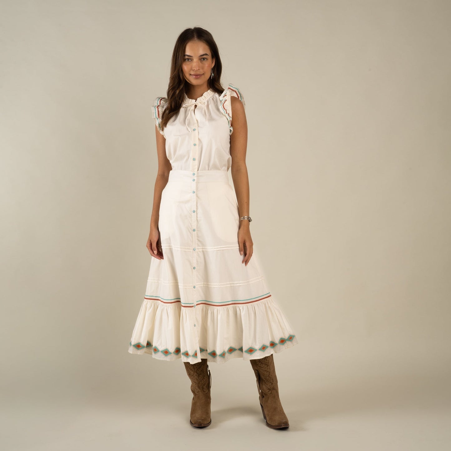 Prairie Skirt - Vintage White
