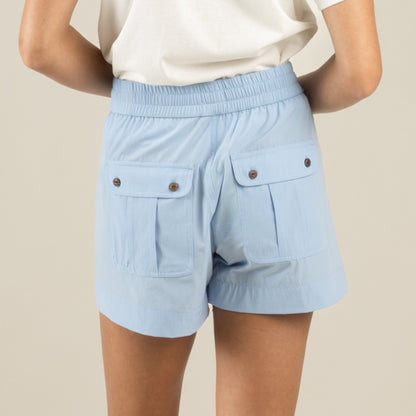 The Solaya Performance Short - Blanco Blue