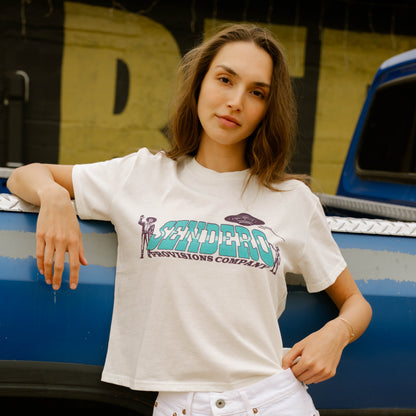 Cowboy Lift Off Boxy Tee - Vintage White