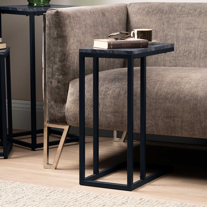 Alora Black metal sofa table reduced see in our Outlet Store Deals-Renaissance Design Studio