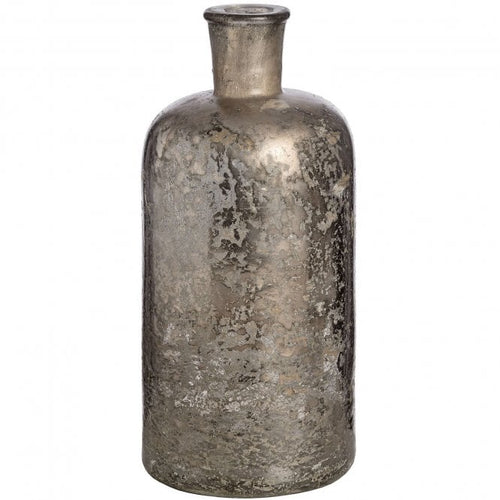 Antiqued mercury bottle vase. REDUCED to clear-Renaissance Design Studio