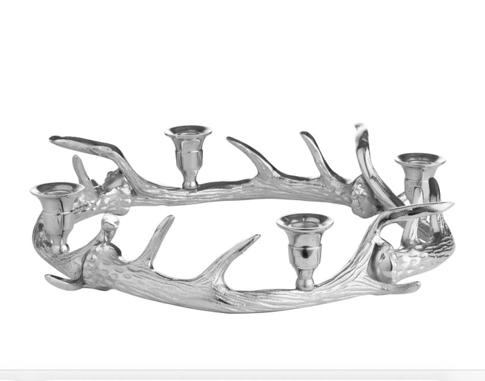 Antler round candle holder REDUCED-Renaissance Design Studio
