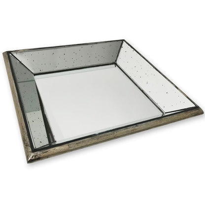 Astoria Mirrored Tray With Antiqued Glass-Renaissance Design Studio