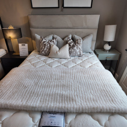 Beau mini me with diagonal lines custom made complete bed-Renaissance Design Studio