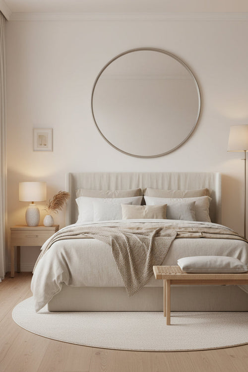Bergen Kirk 2 slim frame round mirror d80 cm CLEARANCE OFFER.-Renaissance Design Studio