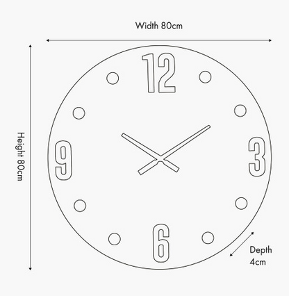 Black and Gold Retro Wall Clock reduced price-Renaissance Design Studio