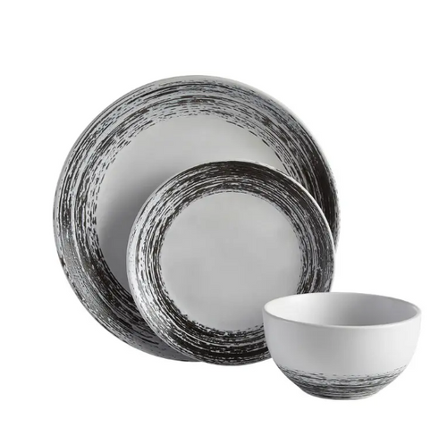 Black and white dinner set-Renaissance Design Studio