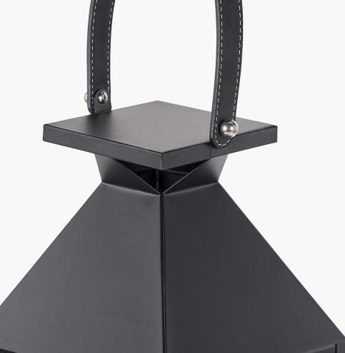 Black Stainless Steel Lantern Medium-Renaissance Design Studio
