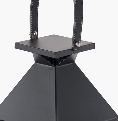 Black Stainless Steel Lantern Medium-Renaissance Design Studio
