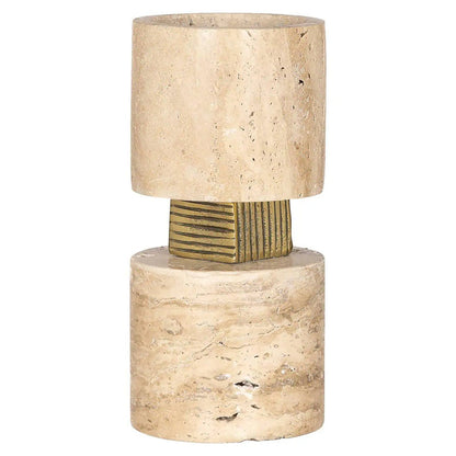 Boaz cream Marble Candle Holder Various Sizes-Renaissance Design Studio