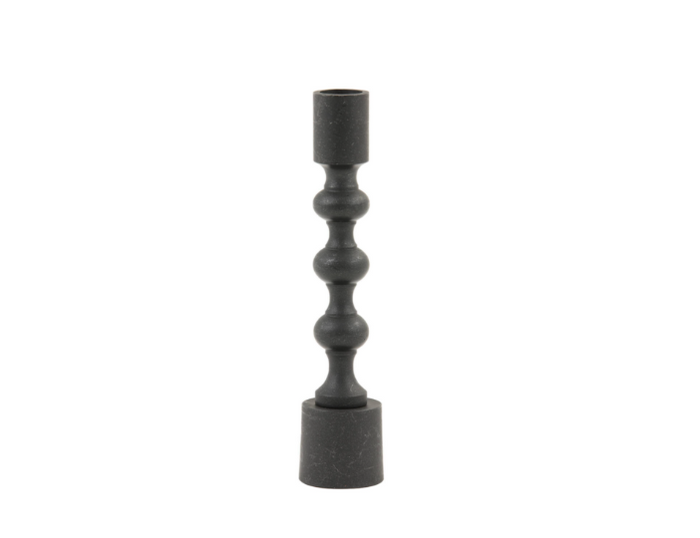 Candle stick BABIMO matt black-Renaissance Design Studio
