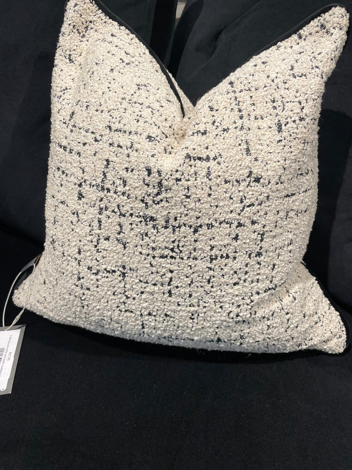 Cocabelle Boucle white and black cushions piped almost half price-Renaissance Design Studio