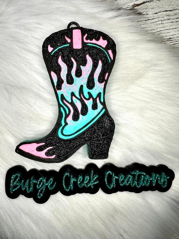 Cowgirl Boot w/ Flames Silicone Mold
