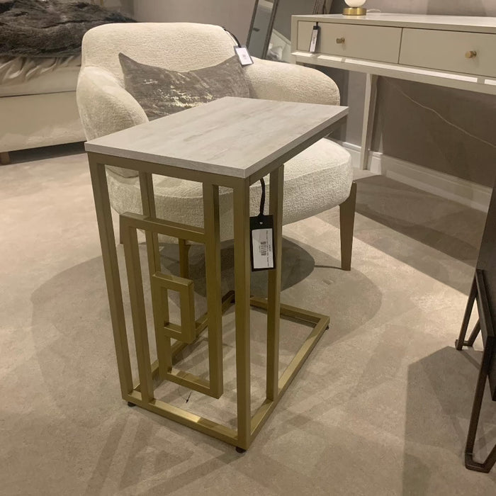 Dillon gold and cream sofa table special boxed-Renaissance Design Studio